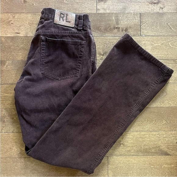 Vintage Ralph Lauren Brown Corduroy Straight Leg Pants Women’s Size 6 - Picture 3 of 7